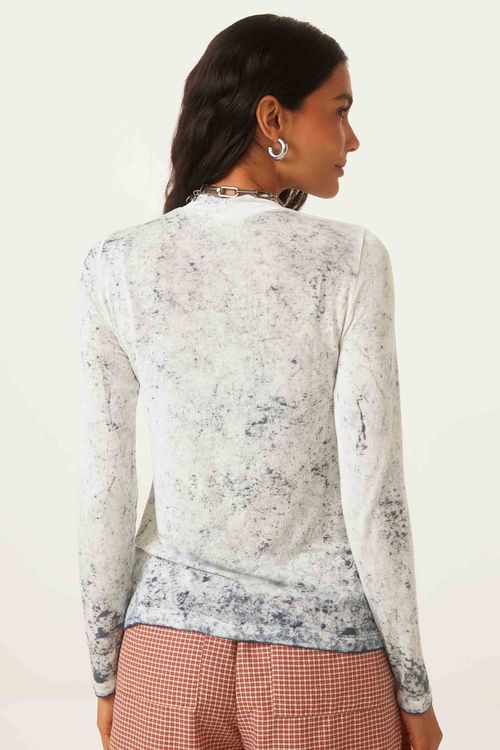 Blusa Justa Dye Marinho Izzy