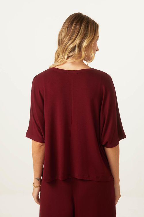 Blusa Cropped Vinho Bambu Isis