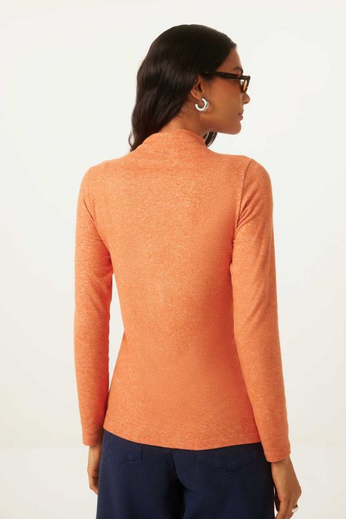 Blusa Justa Flanelada Ferrugem Jade