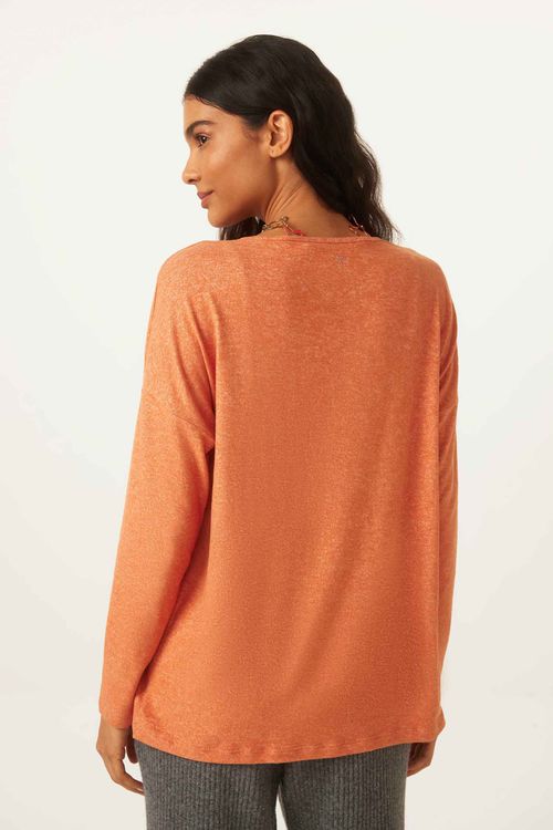 Blusa Evasê Flanelada Ferrugem Jade