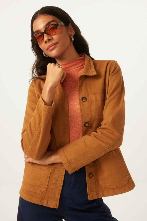 Casaco Estonado Caramelo Algodão Leda
