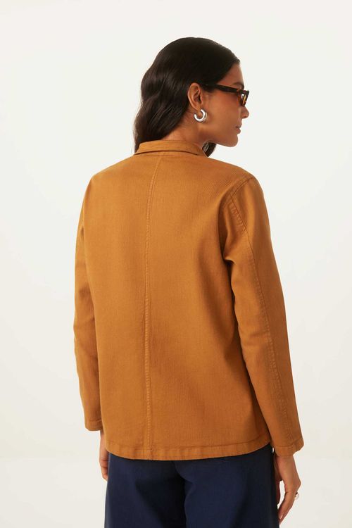 Casaco Estonado Caramelo Algodão Leda