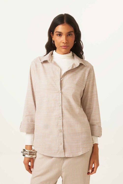 Camisa Fendi Algodão Vichy Chloe