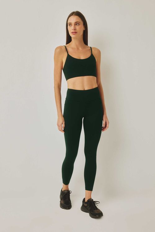 Legging Fitness Com Bolsos Verde Escuro Nely