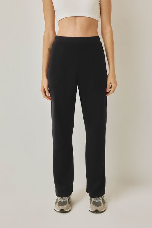 Calça Fitness Reta Preta Dry UV Rubi