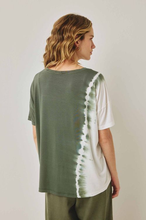 Blusa Tie Dye Verde Lótus Modal Aurélia